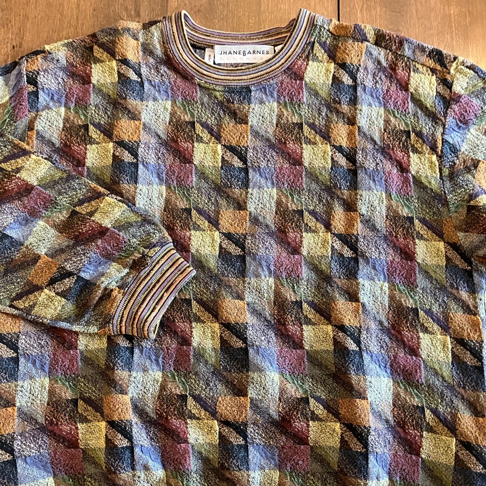Vintage 90s Jhane Barnes shirt and sweater set
